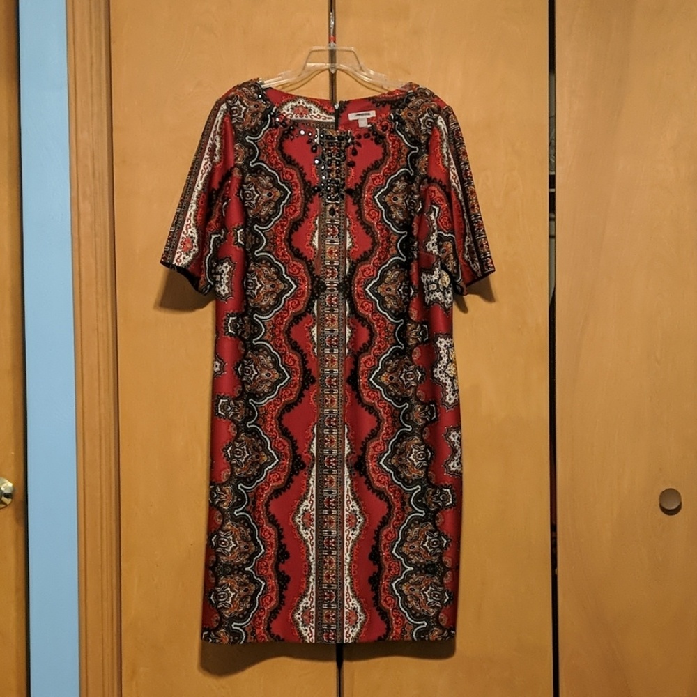 Vintage style gogo shift dress short sleeves